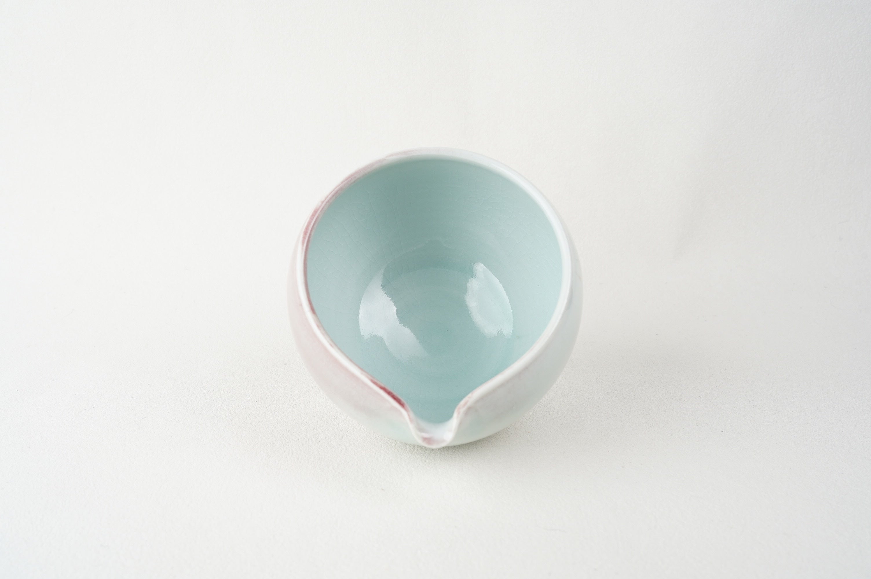 Blushed Matcha Bowl in Celadon